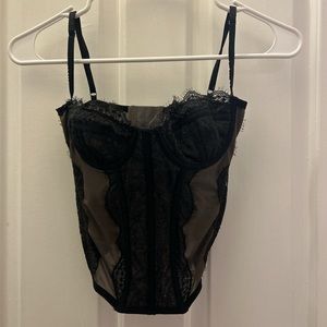 urban outfitters black corset. size xs.